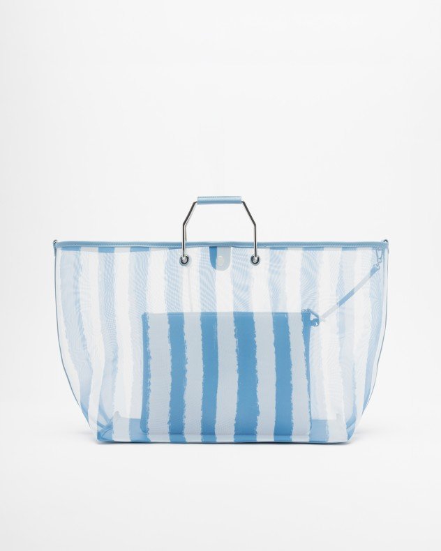 Karl Lagerfeld Ikon Mesh XXL Tote Blue Tote Bag - Blue
