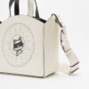 Karl Lagerfeld Ikon Circle Choupette SM Tote White Bag - White