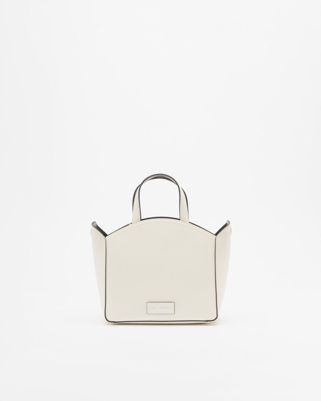 Karl Lagerfeld Ikon Circle Choupette SM Tote White Bag - White