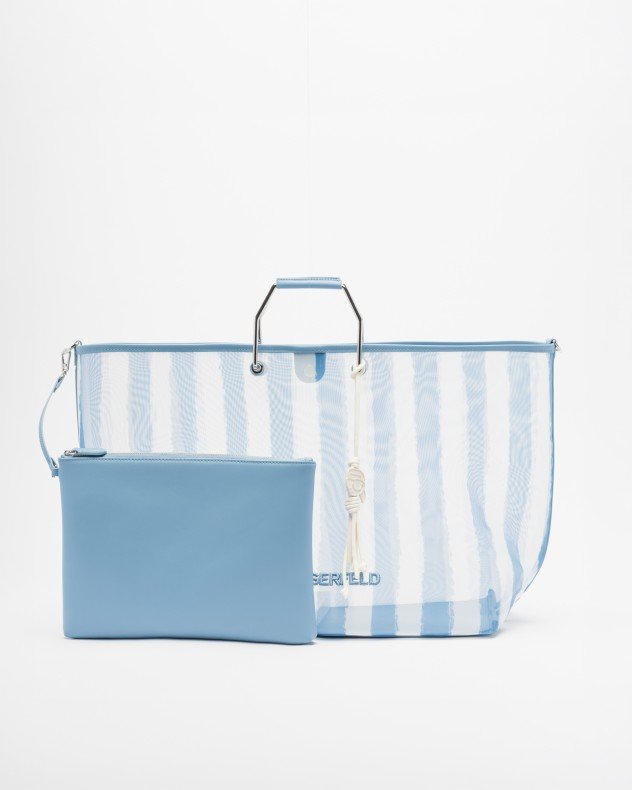 Karl Lagerfeld Ikon Mesh XXL Tote Blue Tote Bag - Blue