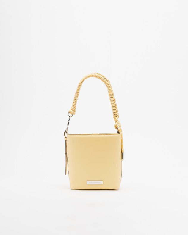 Karl Lagerfeld Ikon Smooth Out Rope SM Bucket Yellow Bucket bag - Yellow