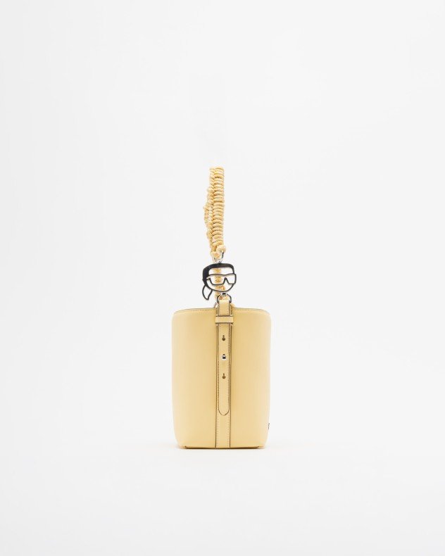 Karl Lagerfeld Ikon Smooth Out Rope SM Bucket Yellow Bucket bag - Yellow