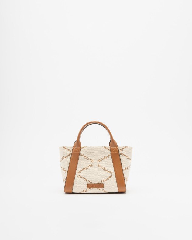 Karl Lagerfeld K/Ville SM Tote EMB Canvas Beige Tote bag - Beige