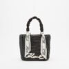 Karl Lagerfeld K/Signature Scarf Beach Bag Beige Beach bag - Black
