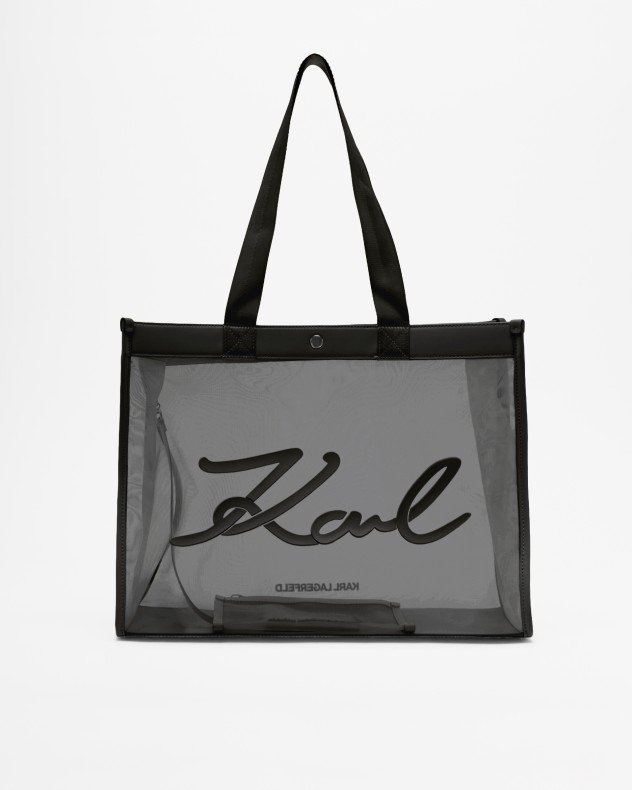 Karl Lagerfeld K/Signature Mesh Shopper Black Shopper bag - Black