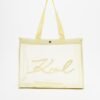 Karl Lagerfeld K/Signature Mesh Shopper Black Shopper bag - Yellow
