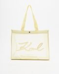 Karl Lagerfeld K/Signature Mesh Shopper Black Shopper bag - Yellow