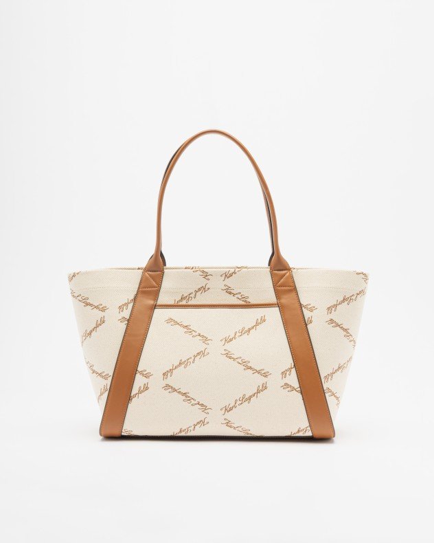 Karl Lagerfeld K/Ville MD Tote EMB Canvas Beige Tote bag - Beige