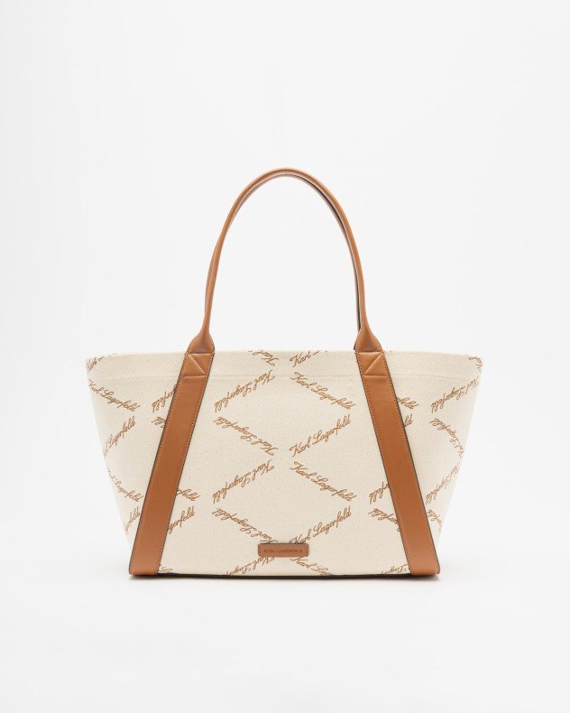 Karl Lagerfeld K/Ville MD Tote EMB Canvas Beige Tote bag - Beige