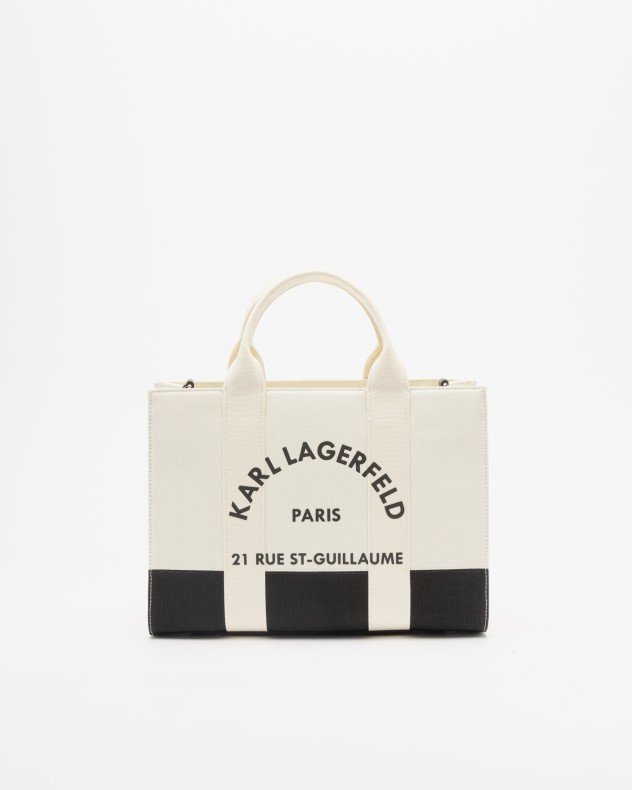 Karl Lagerfeld K/RSG Square MD Tote Col. Blk White Tote bag - White