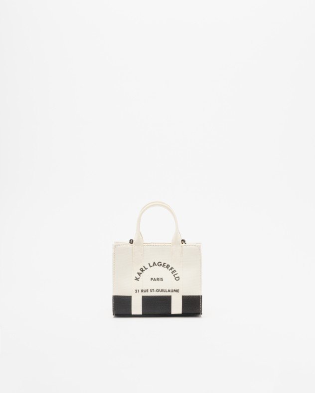 Karl Lagerfeld K/RSG Square MN Tote Col. BLK White Handbag - White