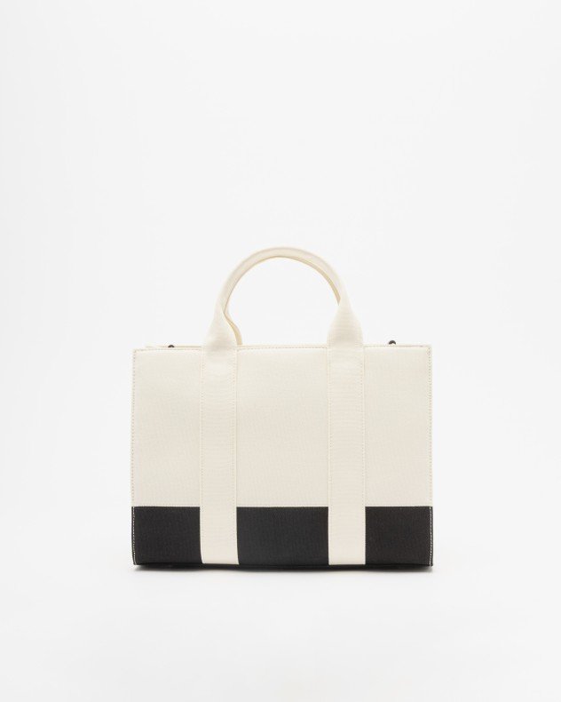 Karl Lagerfeld K/RSG Square MD Tote Col. Blk White Tote bag - White