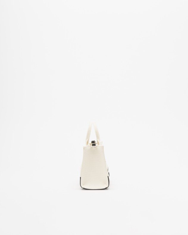 Karl Lagerfeld K/RSG Square MN Tote Col. BLK White Handbag - White