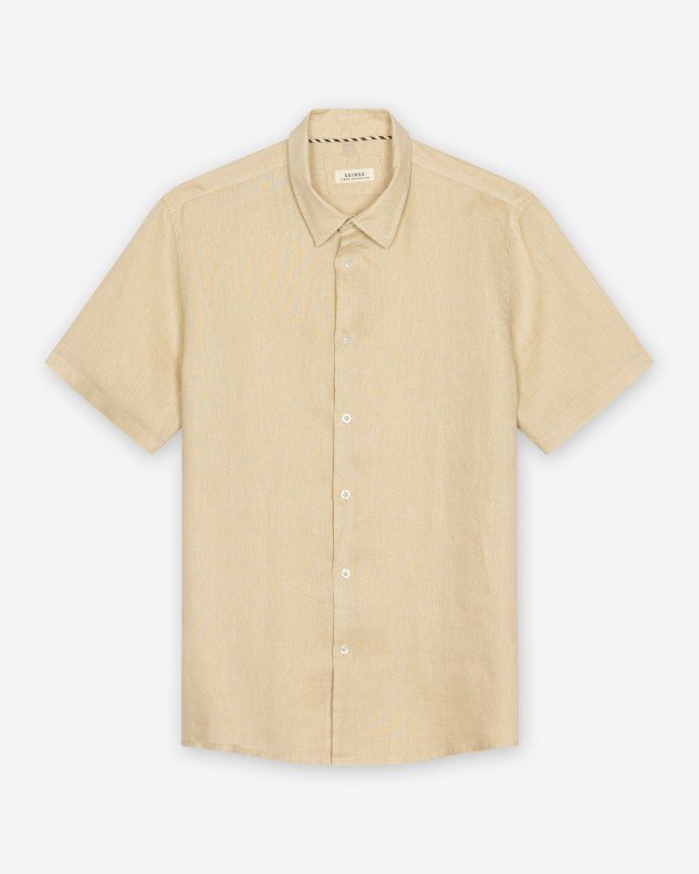 Seinse CE1083SS Green Short sleeve shirt - Beige