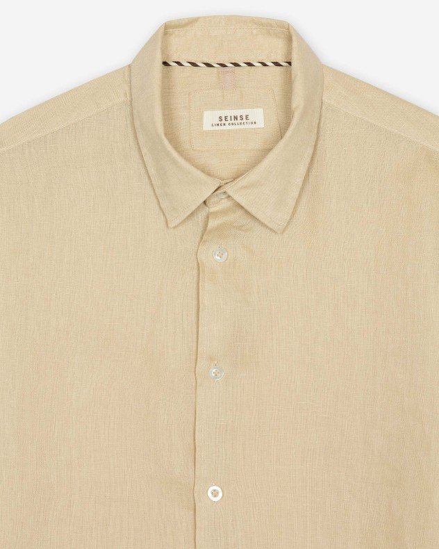 Seinse CE1083SS Green Short sleeve shirt - Beige