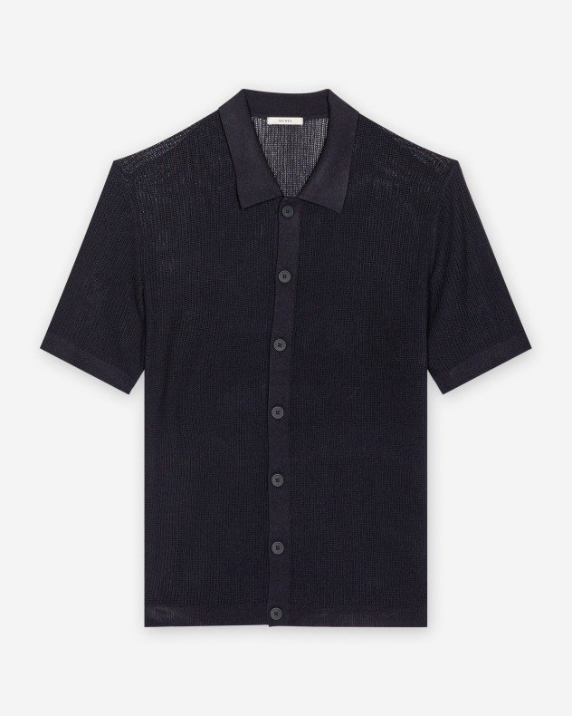 Seinse ME3204SS Beige Shirt - Blue