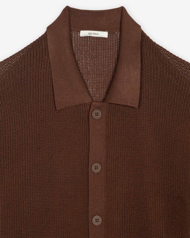 Seinse ME3204SS Beige Shirt - Brown
