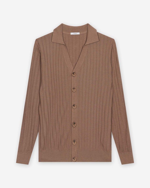 Seinse ME3244SS Blue Knitted coat - Taupe