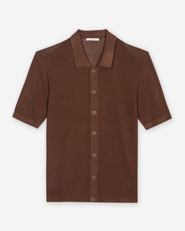 Seinse ME3204SS Beige Shirt - Brown