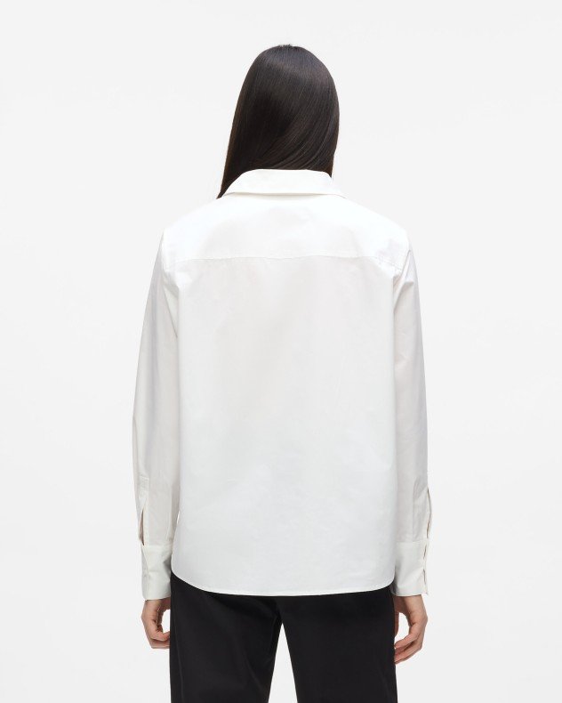 Karl Lagerfeld Classic Relaxed Poplin Shirt White Shirt - White