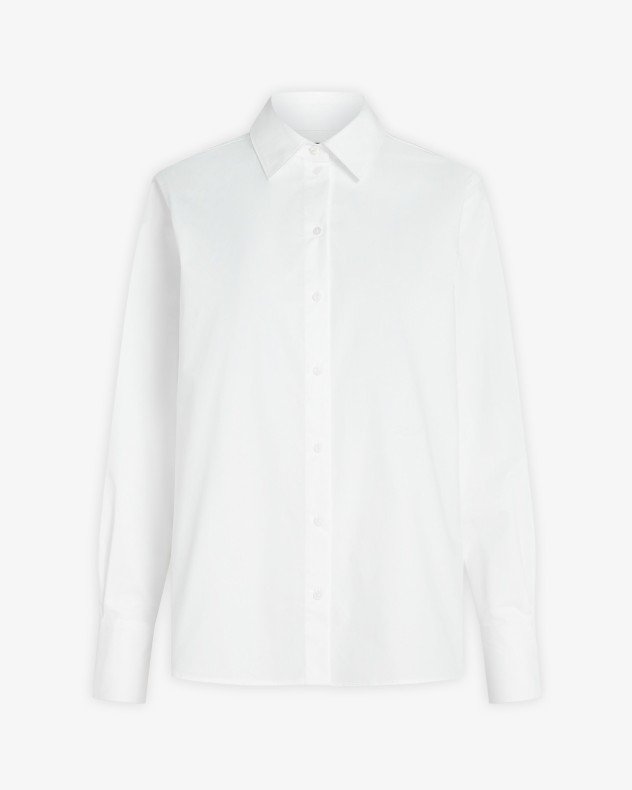 Karl Lagerfeld Classic Relaxed Poplin Shirt White Shirt - White