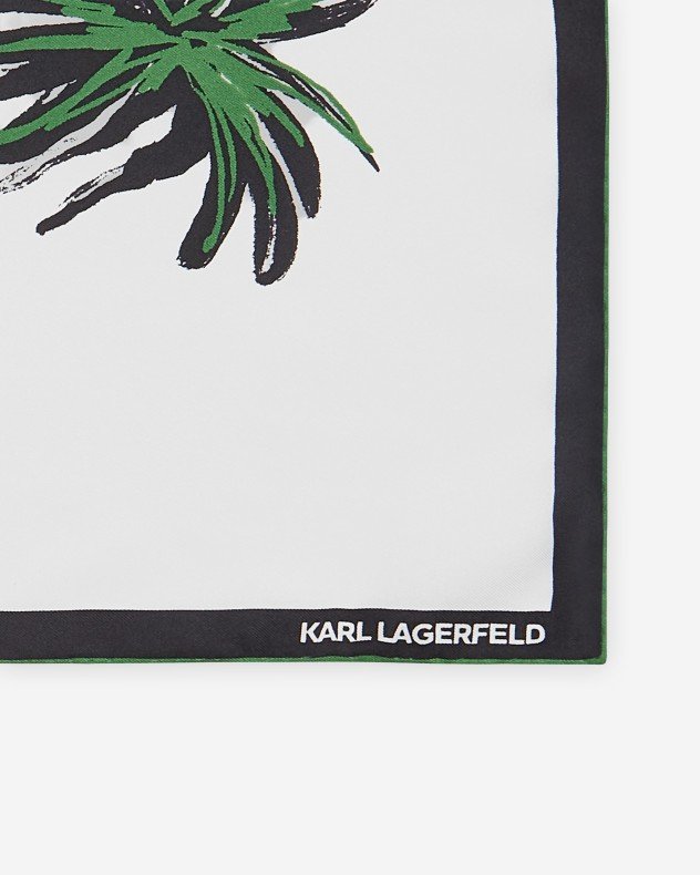 Karl Lagerfeld K/Signature Print White Scarf - White