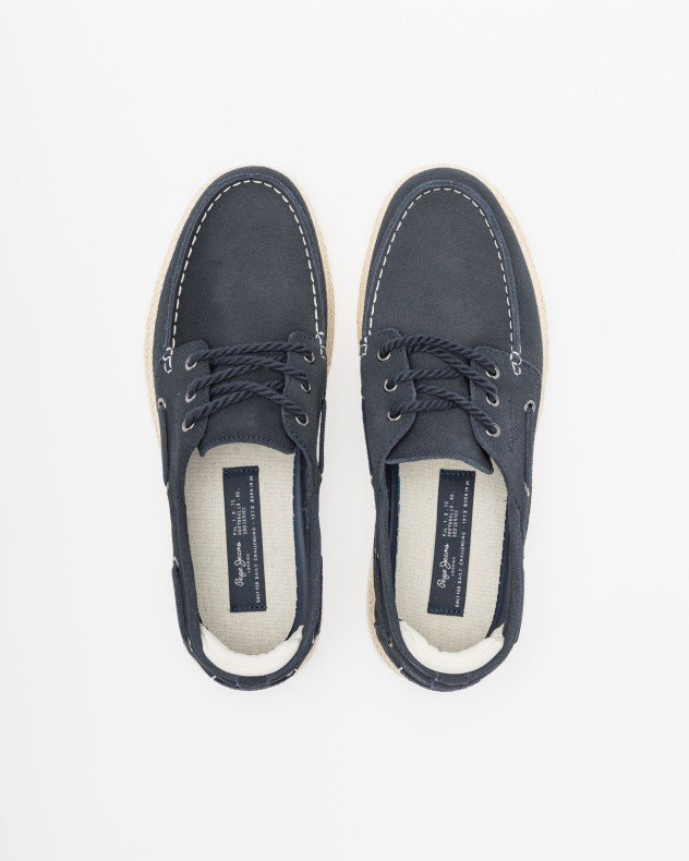 Pepe Jeans London Porto Deck Taupe Boat shoes - Blue