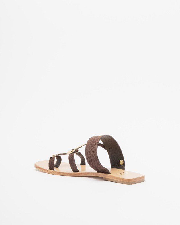 JFK K53 Camel Flat sandals - Brown