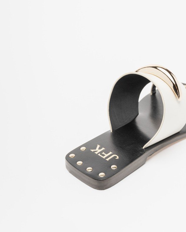 JFK K52 White Flat sandals - White