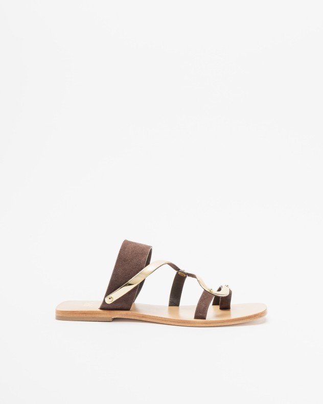 JFK K53 Brown Flat sandals - Brown