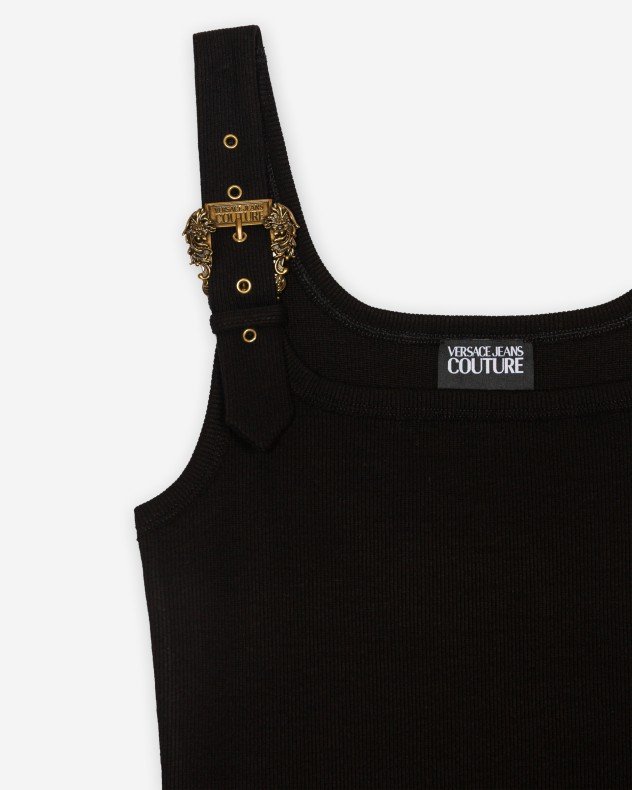 Versace Jeans Couture 80HAO943 White Dress - Black