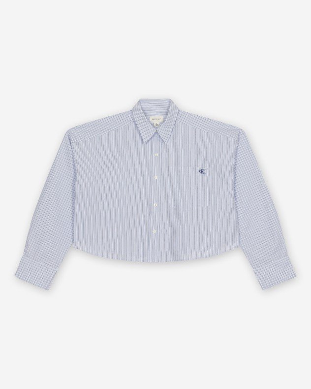 Calvin Klein Jeans LV047F105G Blue Cropped shirt - Blue