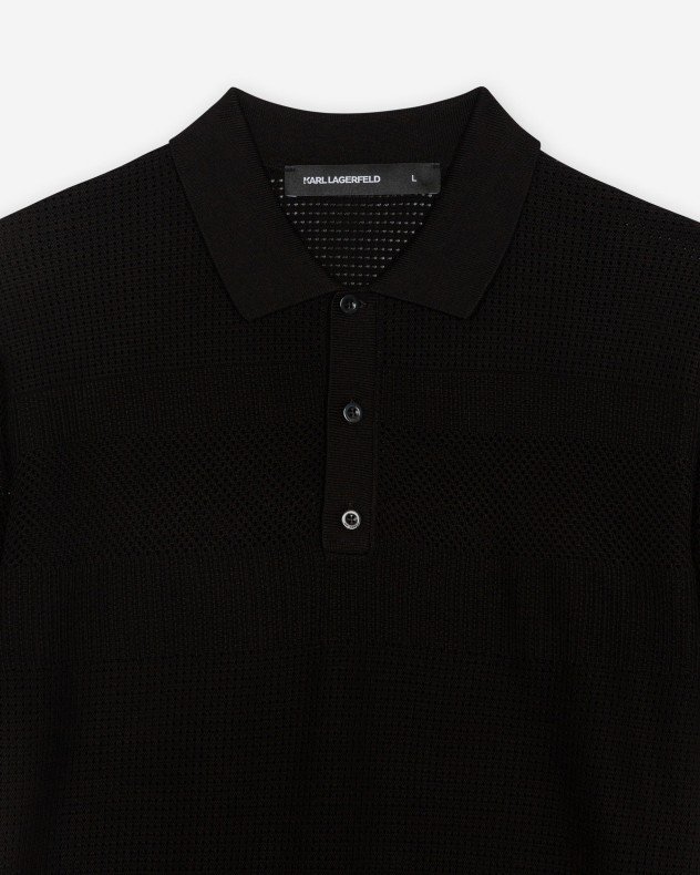 Karl Lagerfeld 655009 Green Polo de malha - Black