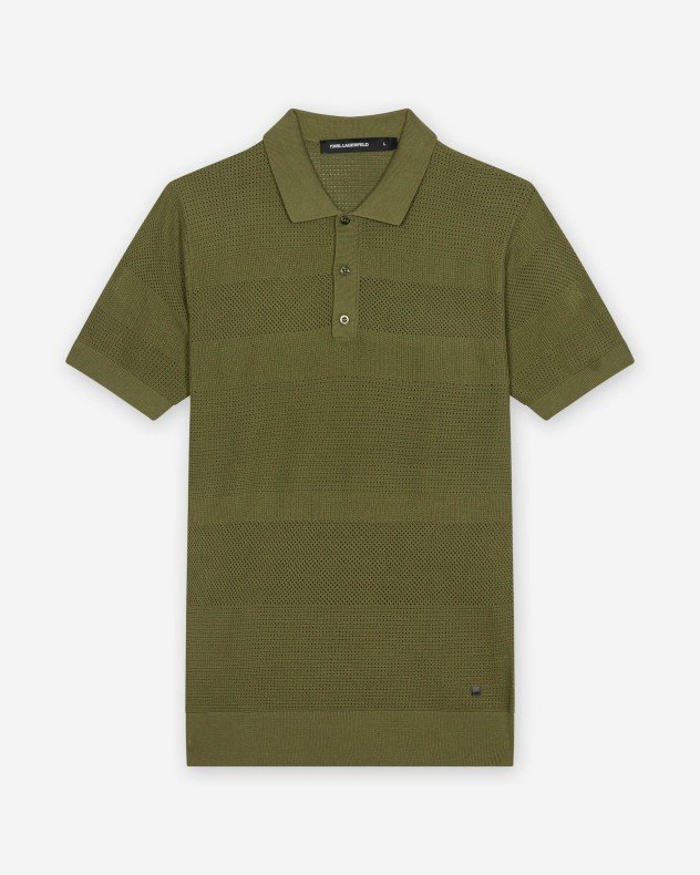 Karl Lagerfeld 655009 Green Polo de malha - Green