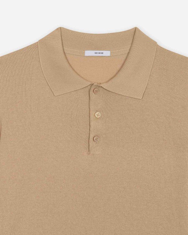 Seinse ME3188SS Green Polo shirt - Beige
