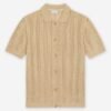 Seinse ME3253SS Green Camisa de malha de manga curta - Beige