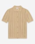Seinse ME3253SS Green Camisa de malha de manga curta - Beige