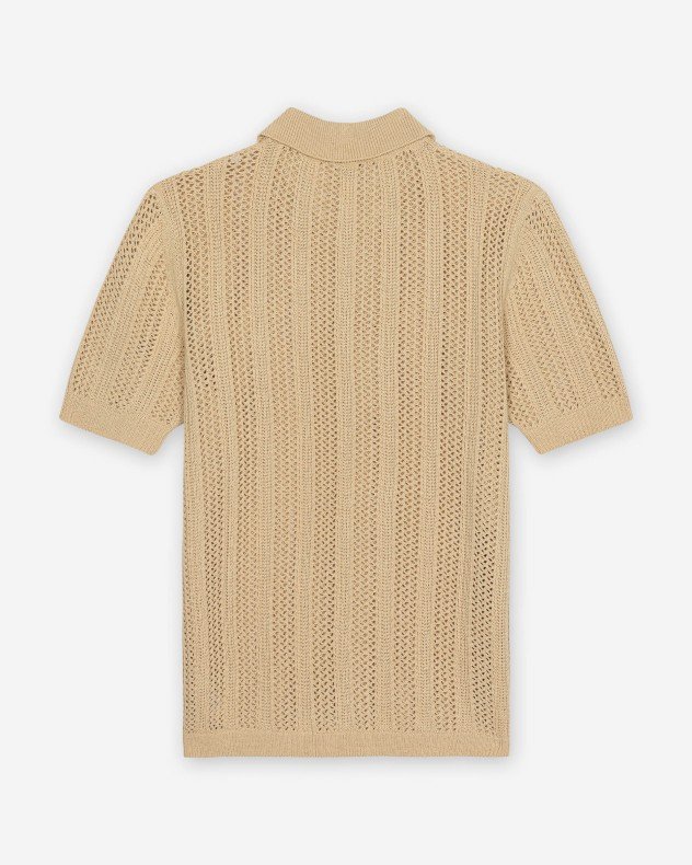 Seinse ME3253SS Green Camisa de malha de manga curta - Beige