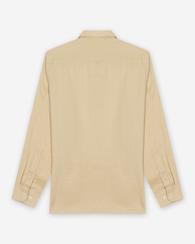 Seinse CE1089SS White Linen shirt - Beige