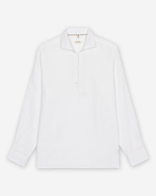 Seinse CE1089SS White Linen shirt - White