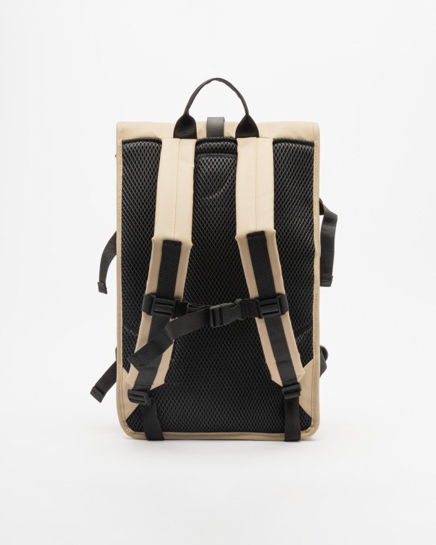 Rains Rolltop Rucksack Beige Backpack - Beige