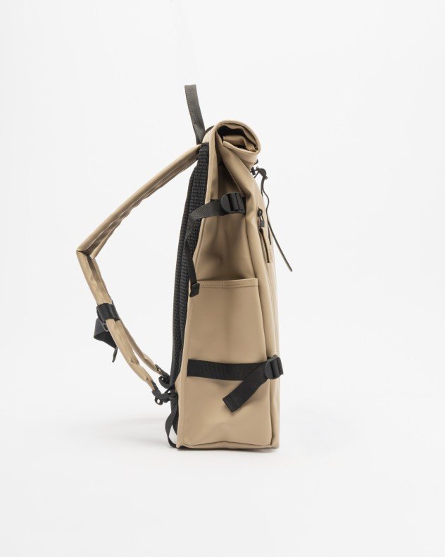 Rains Rolltop Rucksack Beige Backpack - Beige