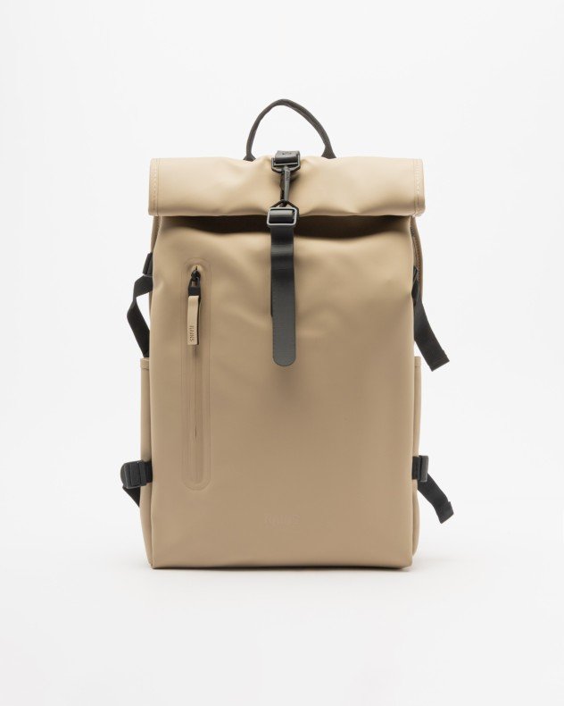 Rains Rolltop Rucksack Beige Backpack - Beige