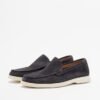 Boss Sienne Loaf Brown Moccasins - Blue