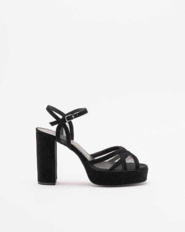 PROF A71 Camel High Heeled sandals - Black