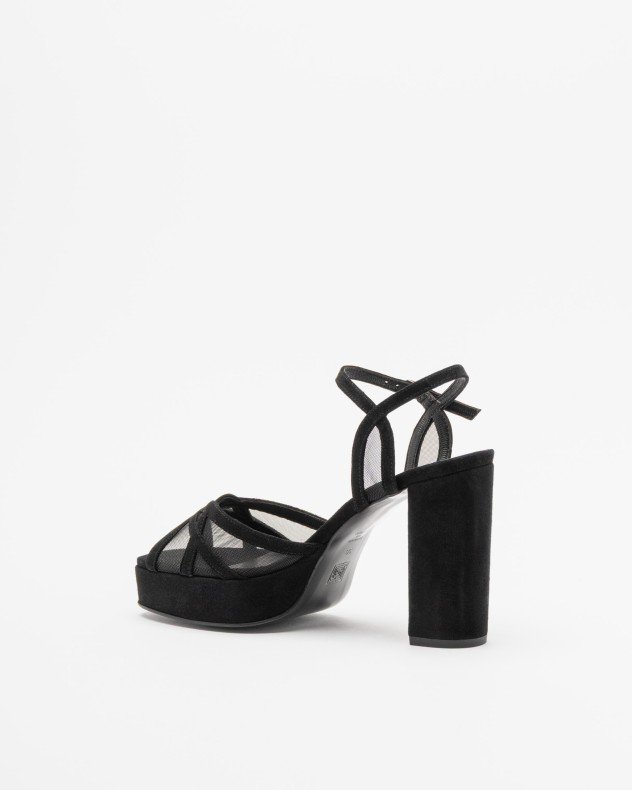 PROF A71 Black High Heeled sandals - Black