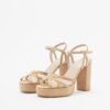 PROF A71 Black High Heeled sandals - Camel