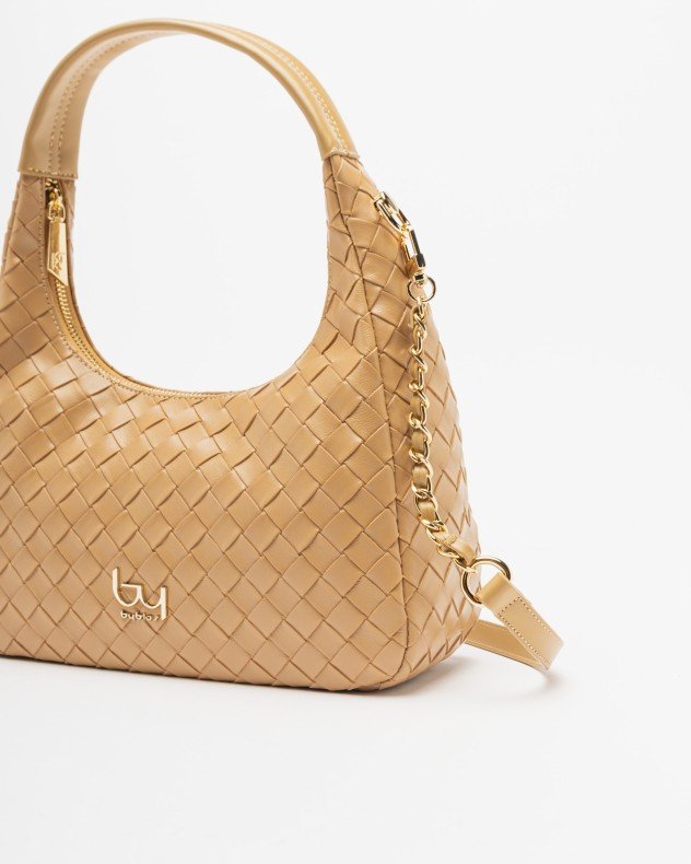 By Byblos BYBS95B05 White Hobo bag - Camel