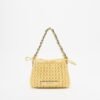 Karl Lagerfeld K/Weave SM Drawstr CB Chain Black Handbag - Yellow