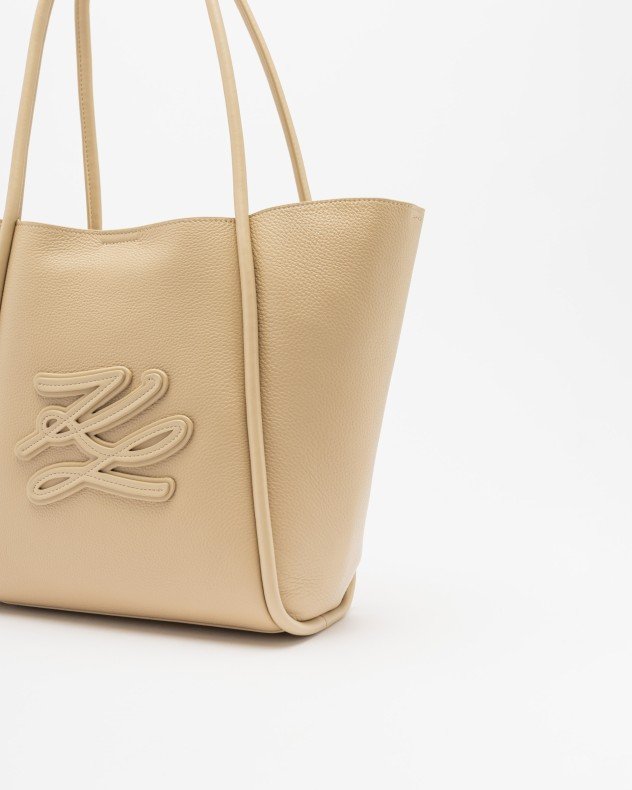 Karl Lagerfeld K/Autograph Patch MD Tote Taupe Tote bag - Taupe
